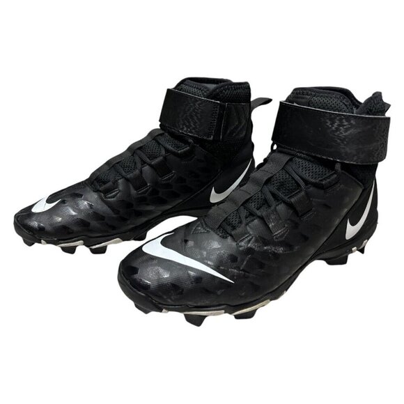 Nike Men's Force Savage Shark 2 Football Cleats Mid Top Black 12 US - Picture 1 of 10